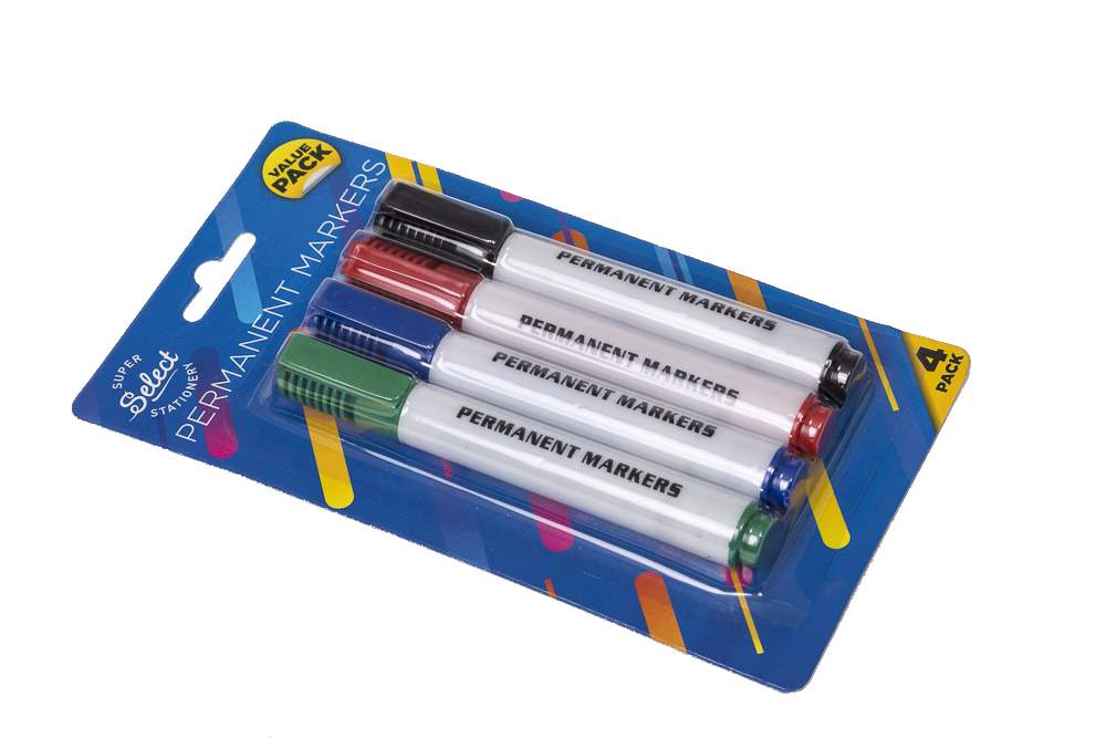 PERMANENT MARKERS 4PK (PM-5477)